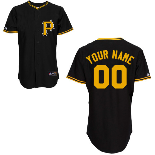 Customized Youth MLB jersey-Pittsburgh Pirates Authentic Alternate Black Cool Base Baseball Jersey